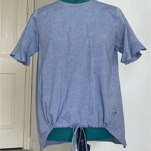 Beautiful Blue Peppermint Cotton Blouse